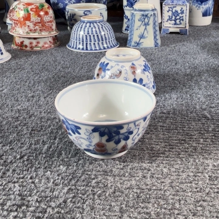 玄***朗摆件一对青花的小杯子
