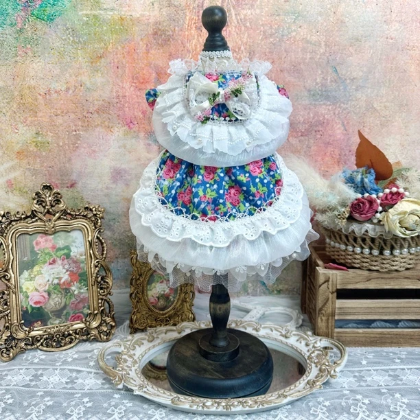 可爱糖原创宠物春夏碎花狗狗猫咪公主裙小型犬茶话会风格宠物礼服
