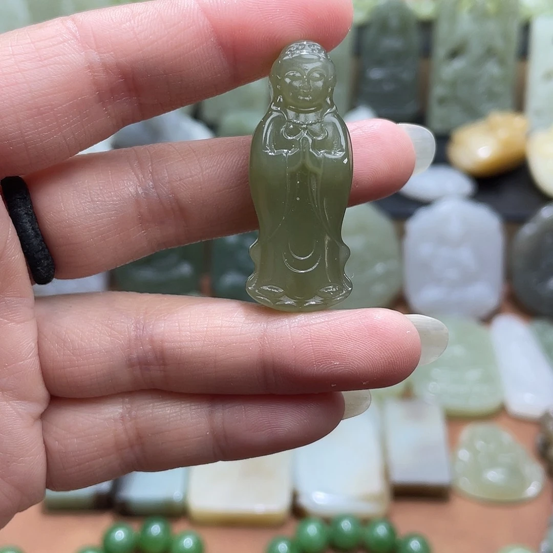 和田玉未镶嵌吊坠(不含链)
