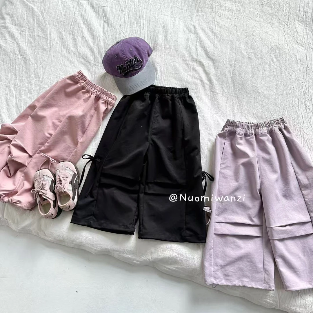 【云朵棉裤】手感舒适柔软侧边蝴蝶结捏褶工装裤(秋款)WZJ-25521