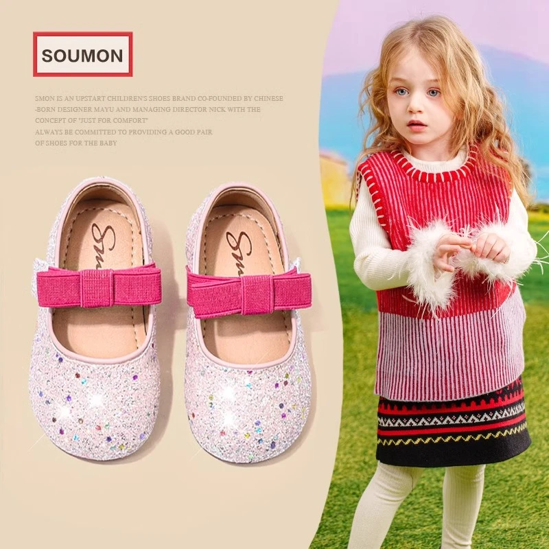 SMON书萌女宝宝单鞋春夏新款1一3岁小童学步鞋女童公主鞋软底鞋子