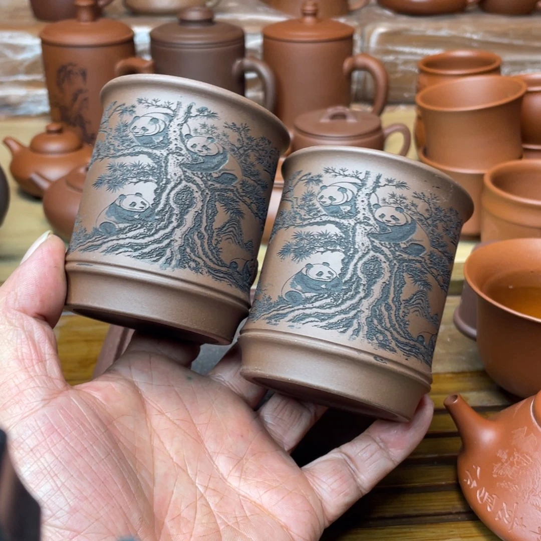 茶壶紫砂主人杯放漏