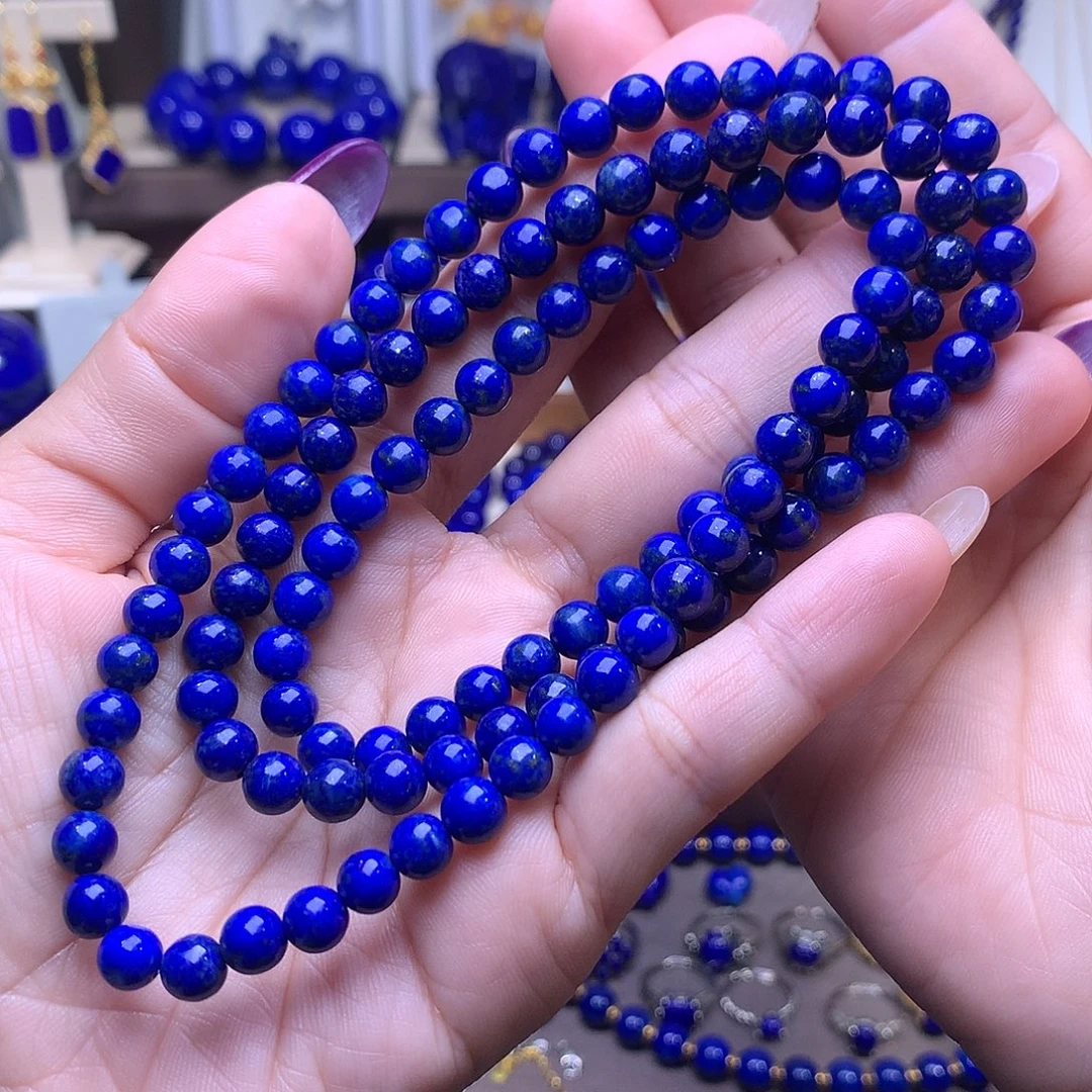 小***黄青金石未镶嵌6.8m长链