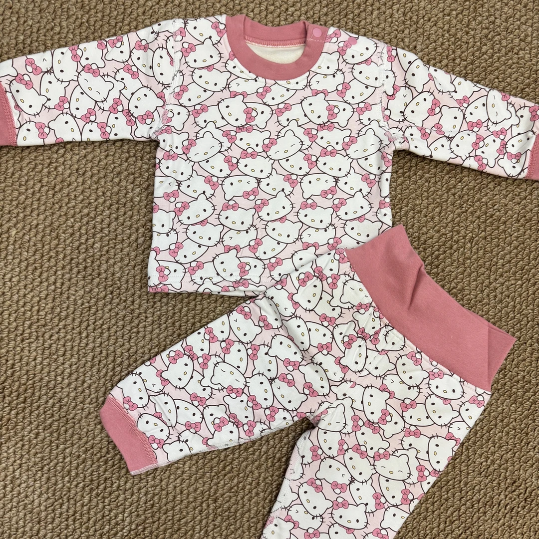 婴童丹麦风格保暖内衣高腰护肚脐款