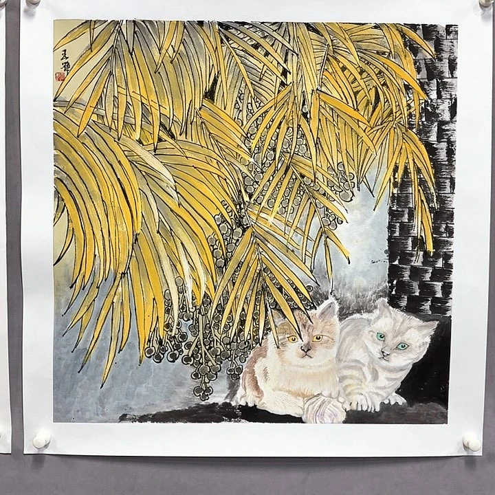 国画亲笔手绘放心去藏