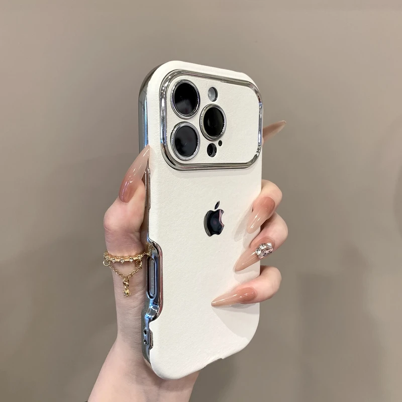 大视窗翻毛皮适用苹果16promax手机壳新款iPhone15Pro简约17/11软