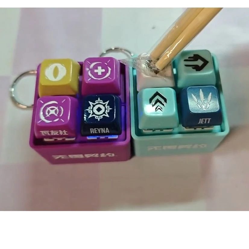 无畏契约周边物料发声按键玩具钥匙扣抽象捷风芮娜收藏