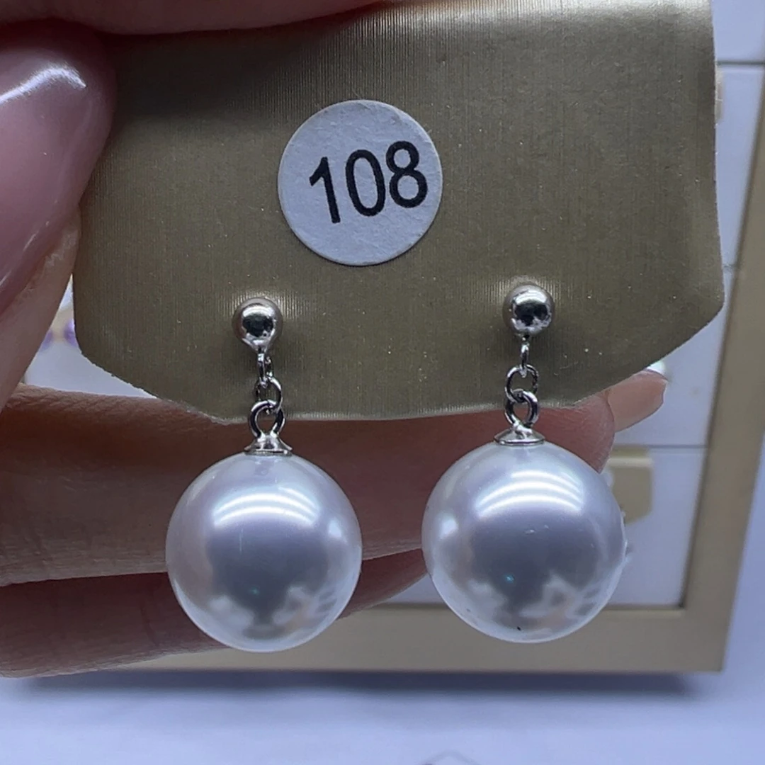 淡水珍珠耳饰银S925镶嵌
