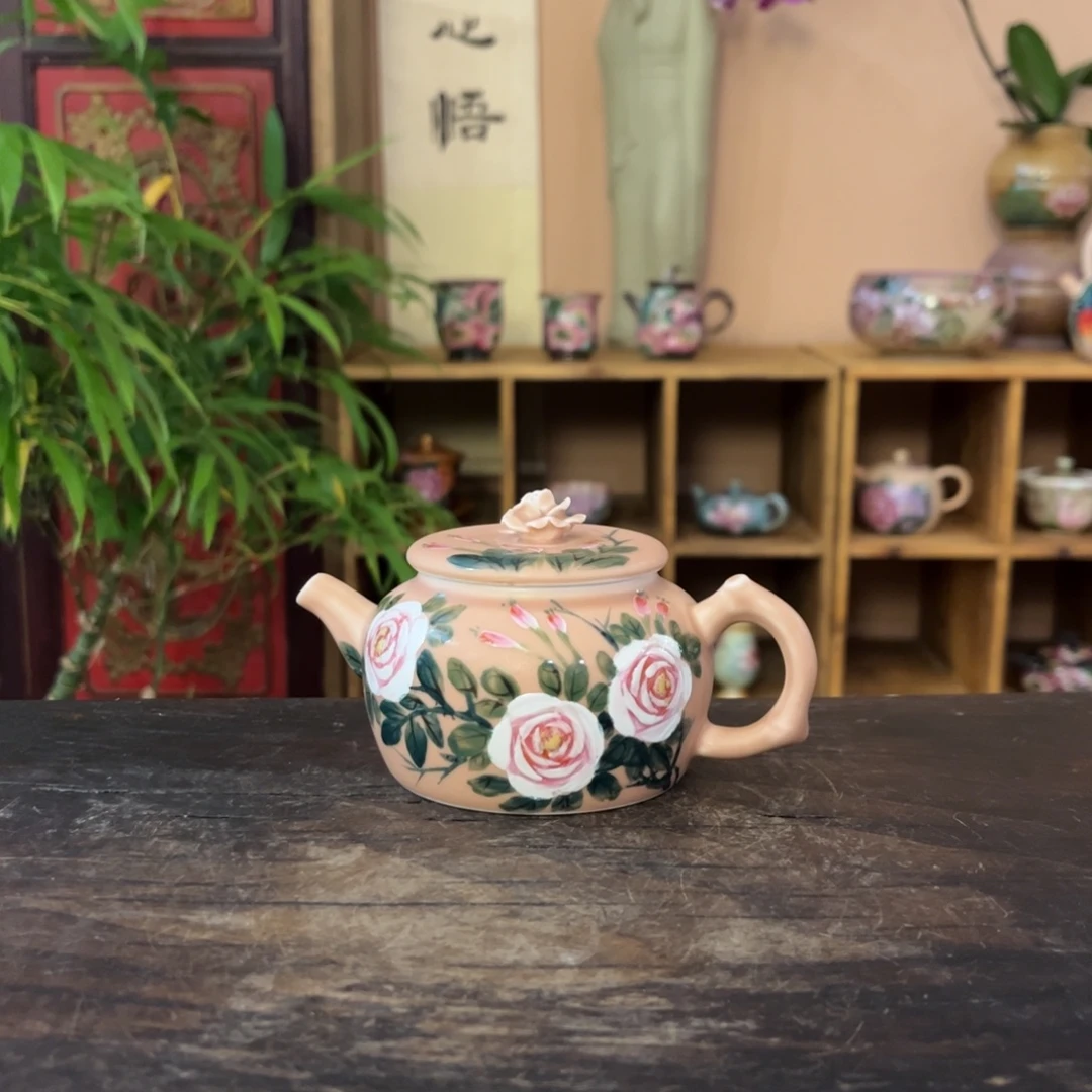 柴烧纯手工手绘陶瓷
