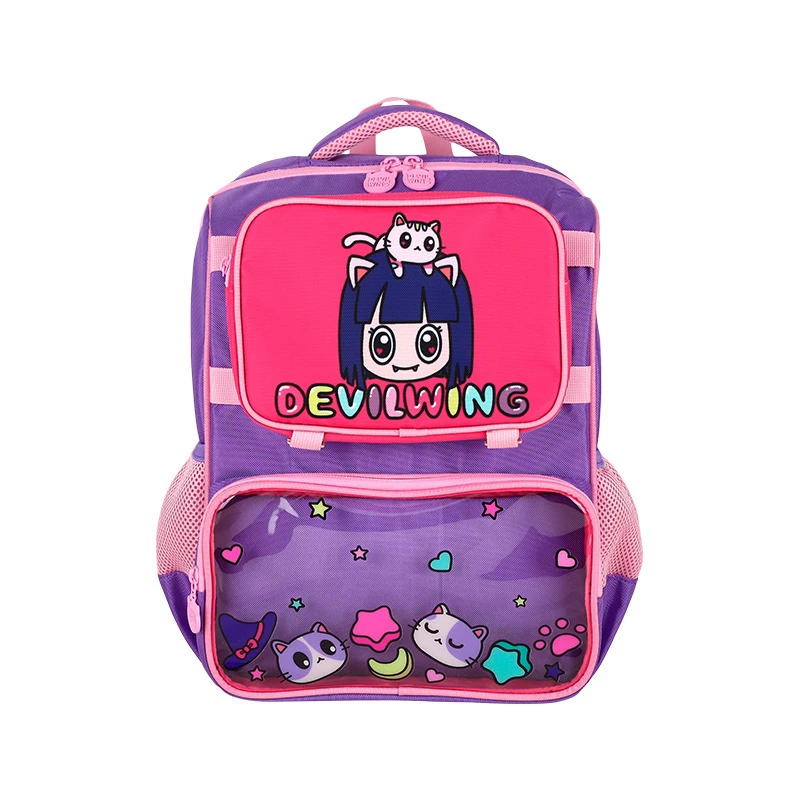 devilwing韩国小恶魔书包儿童趣味减负双肩轻小学生书1-6年级书包