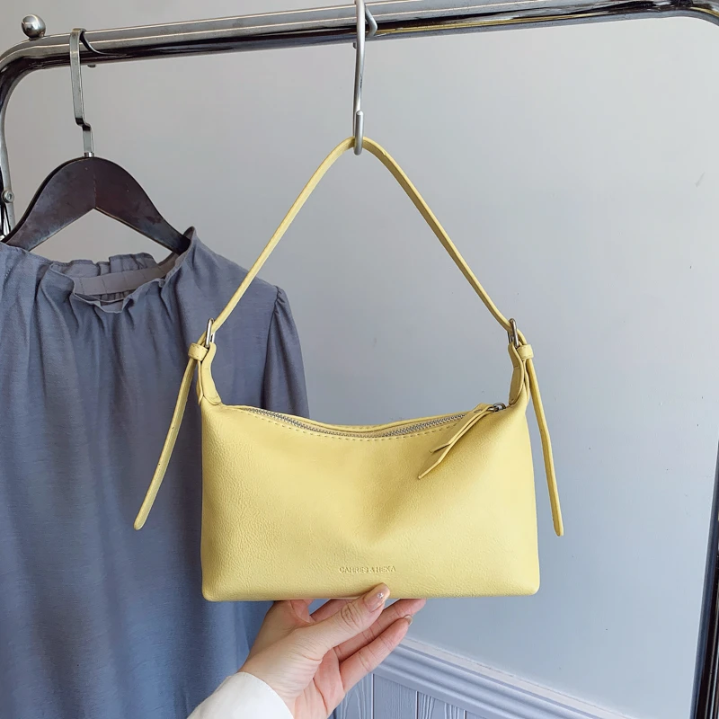 日韩系休闲单肩腋下包女包夏季百搭小包包女士斜挎包简约小包纯色