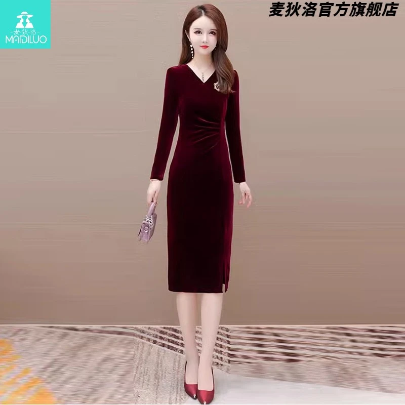 改良旗袍新款2025连衣裙春秋季喜婆婆婚宴装妈妈结婚礼服高贵气质