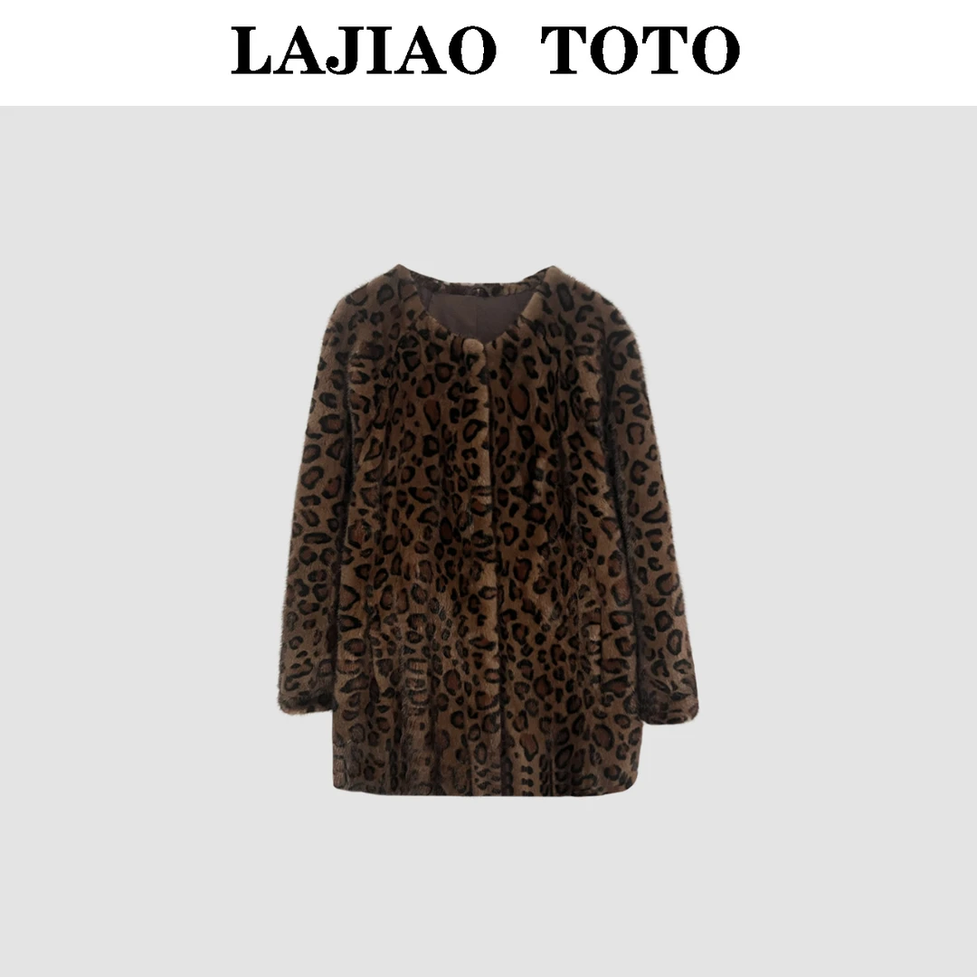 【艺洋穿搭】LAJIAO TOTO丹麦进口小母貂高级感轻奢水貂皮草#C33