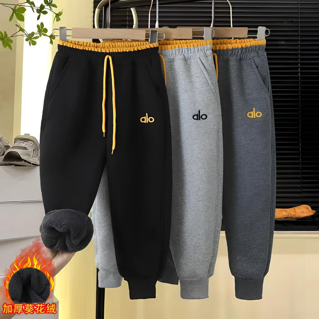 中大童一条过冬加绒加厚休闲裤男女童冬季时髦裤子儿童一体厚绒裤