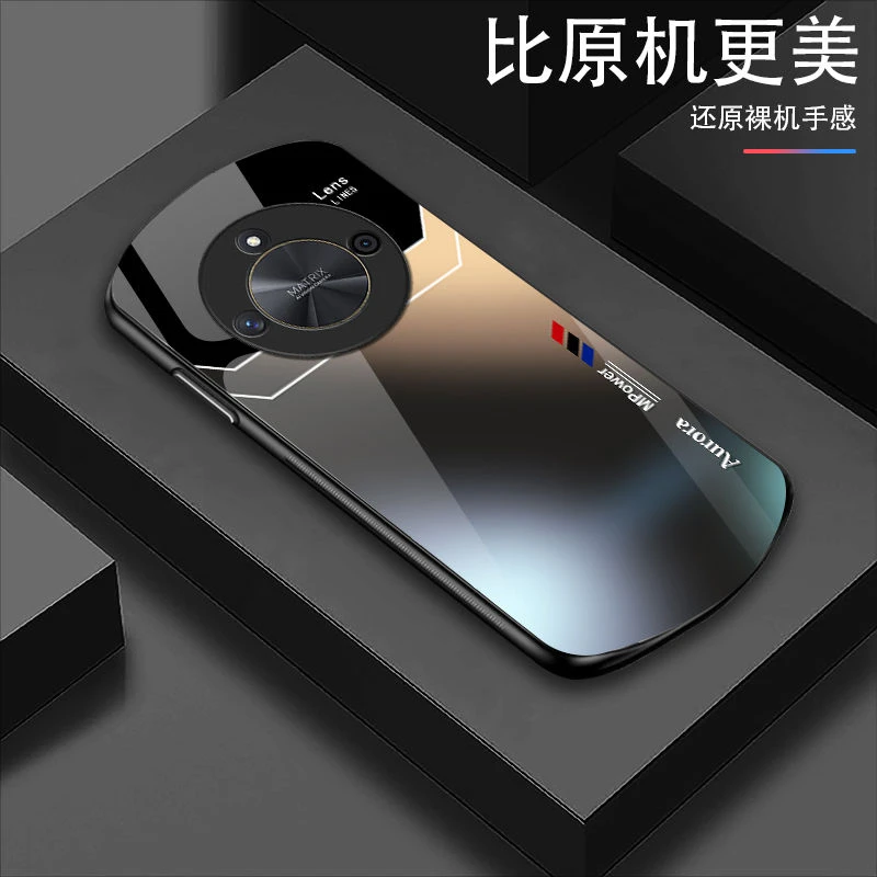 【荣耀X50】宝马渐变椭圆玻璃手机壳 高颜值超薄防摔刮