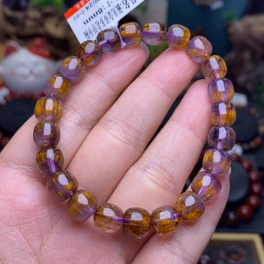 水晶A024极光金多多老型单圈8m未镶嵌淘*?