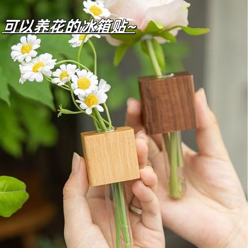 可以养花的冰箱贴磁吸养花冰箱贴花瓶创意3d立体磁性墙面立体装饰