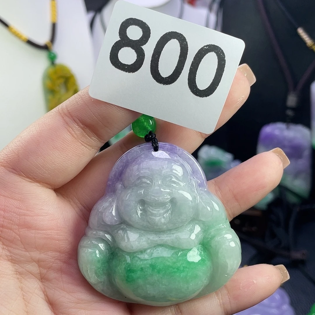 翡翠未镶嵌吊坠(赠链)