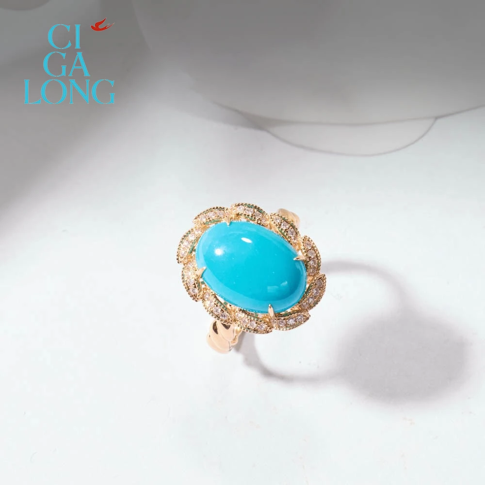 CIGALONG绿松石戒指2918