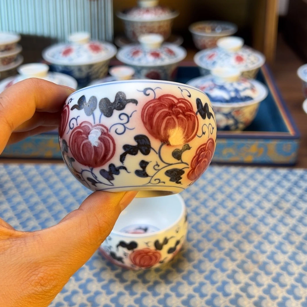 盖碗新年快乐茶器百宝箱