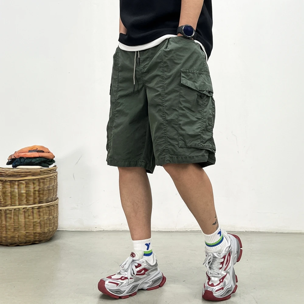 锡特帕第夏季薄款美式痞帅休闲短裤男宽松多口袋五分裤潮牌中裤