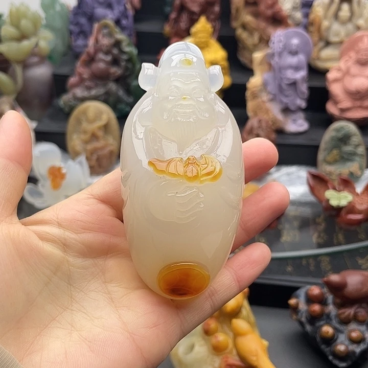 玛瑙/玉髓未镶嵌手把件