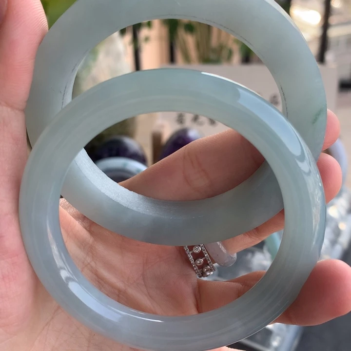 定制翡翠未镶嵌手镯53-58美人条