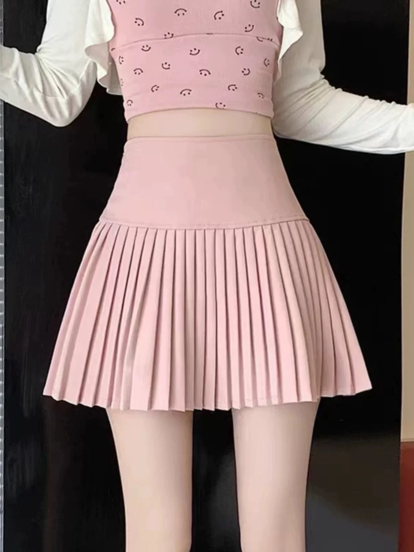 【吉苗条】25155显瘦百褶半身裙短裙休闲辣妹裙