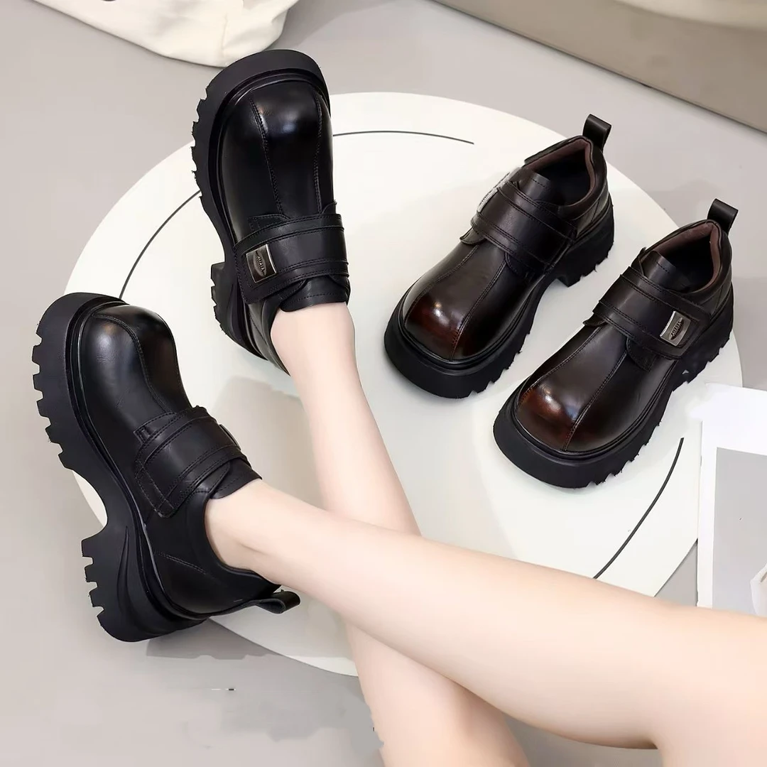 5829双棱厚底女时尚百搭休闲英伦风乐福鞋