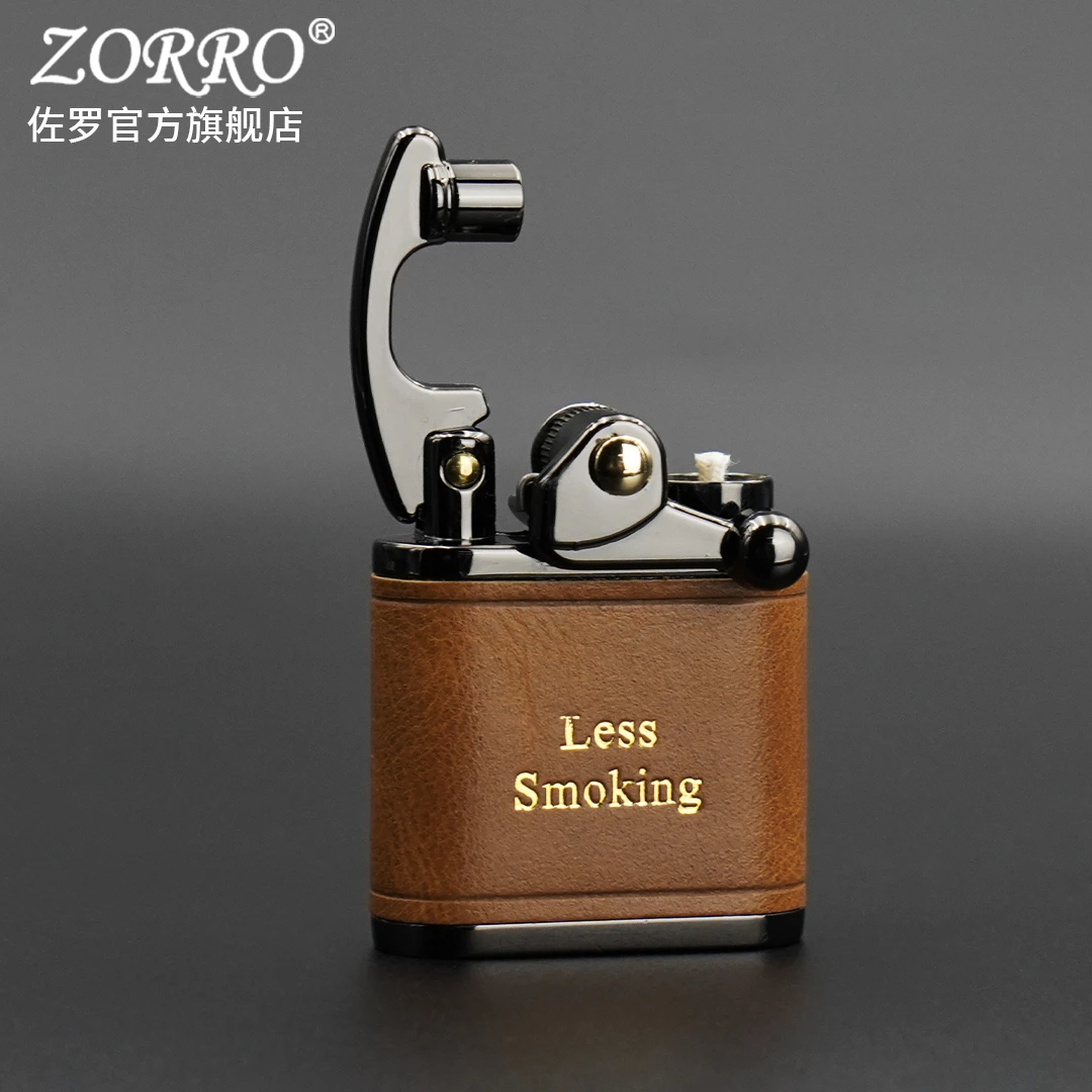ZORRO佐罗防风煤油打火机油蜡皮592手工包皮复古轻奢送人
