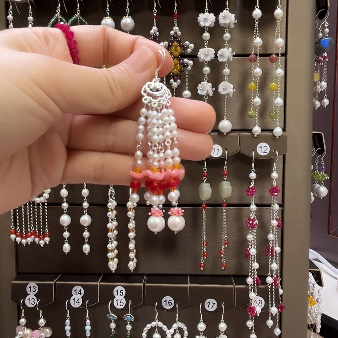 925银博雅手作S925纯银耳饰