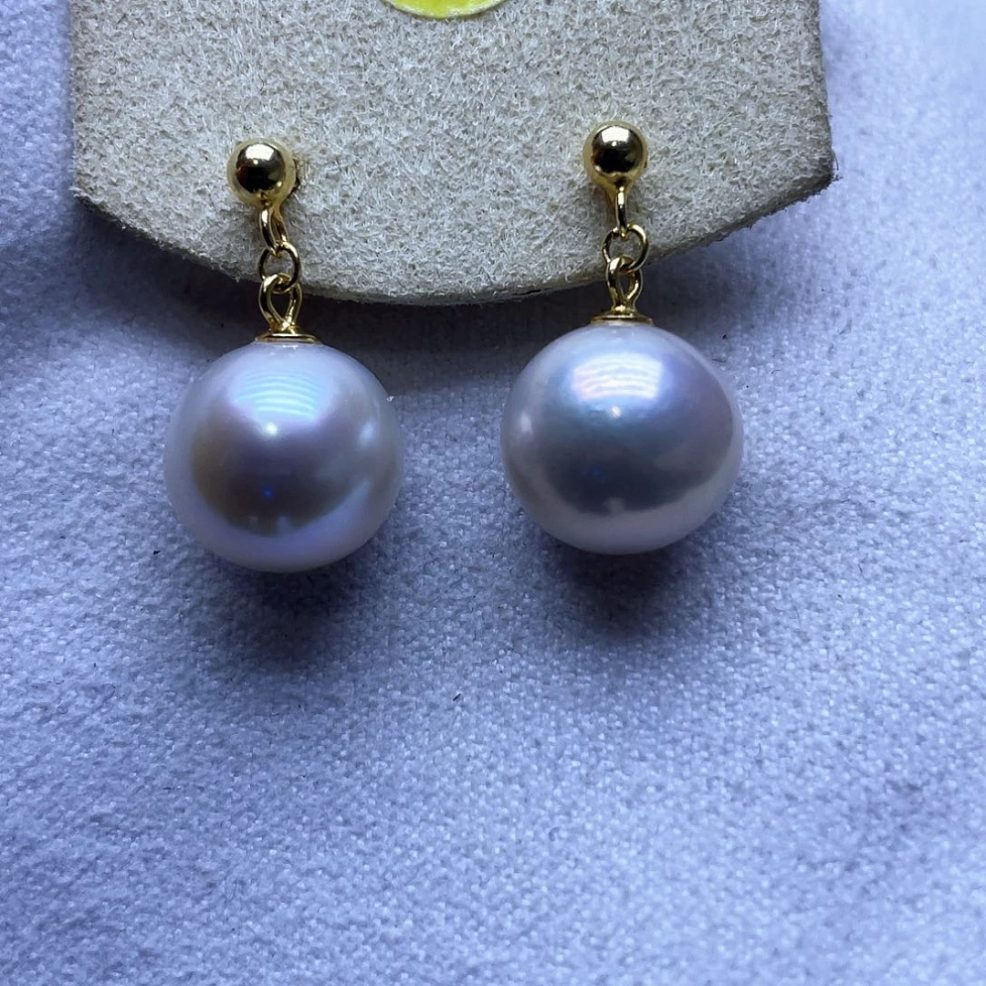 淡水珍珠耳饰银S925镶嵌