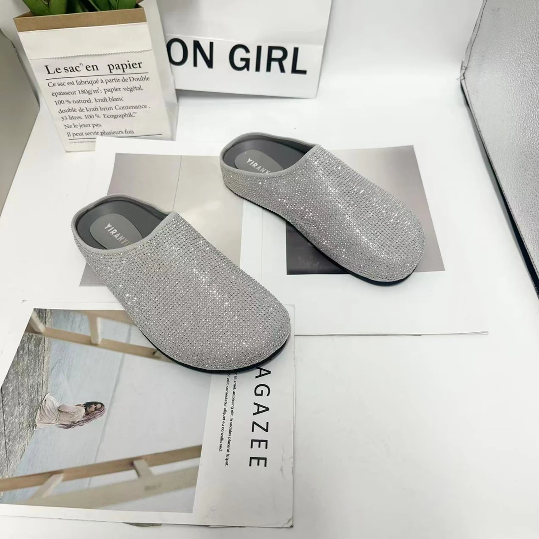 新款气质休闲百搭女士休闲半拖鞋A/YRYD/986-2