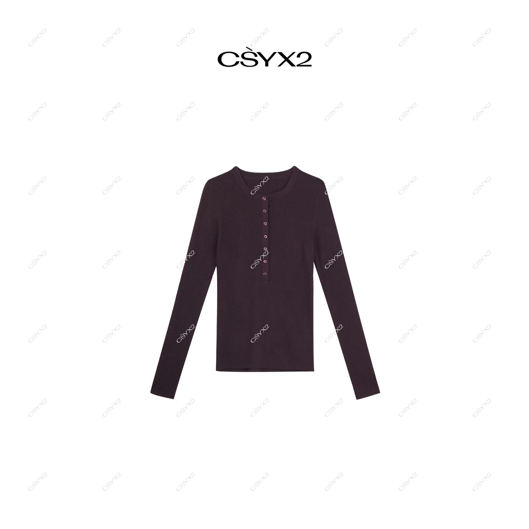 CsyX2-2025S/S早春新款 纯色美利诺羊毛慵懒松弛感T恤SC-0408