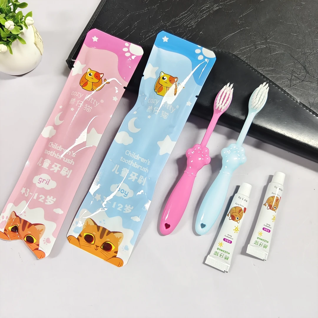 儿童牙刷酒店宾馆专用一次性牙刷牙膏亲子小孩软毛