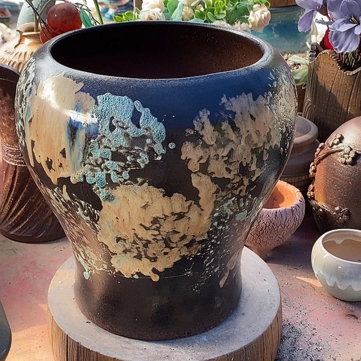 花盆紫砂内20高度28.5复古