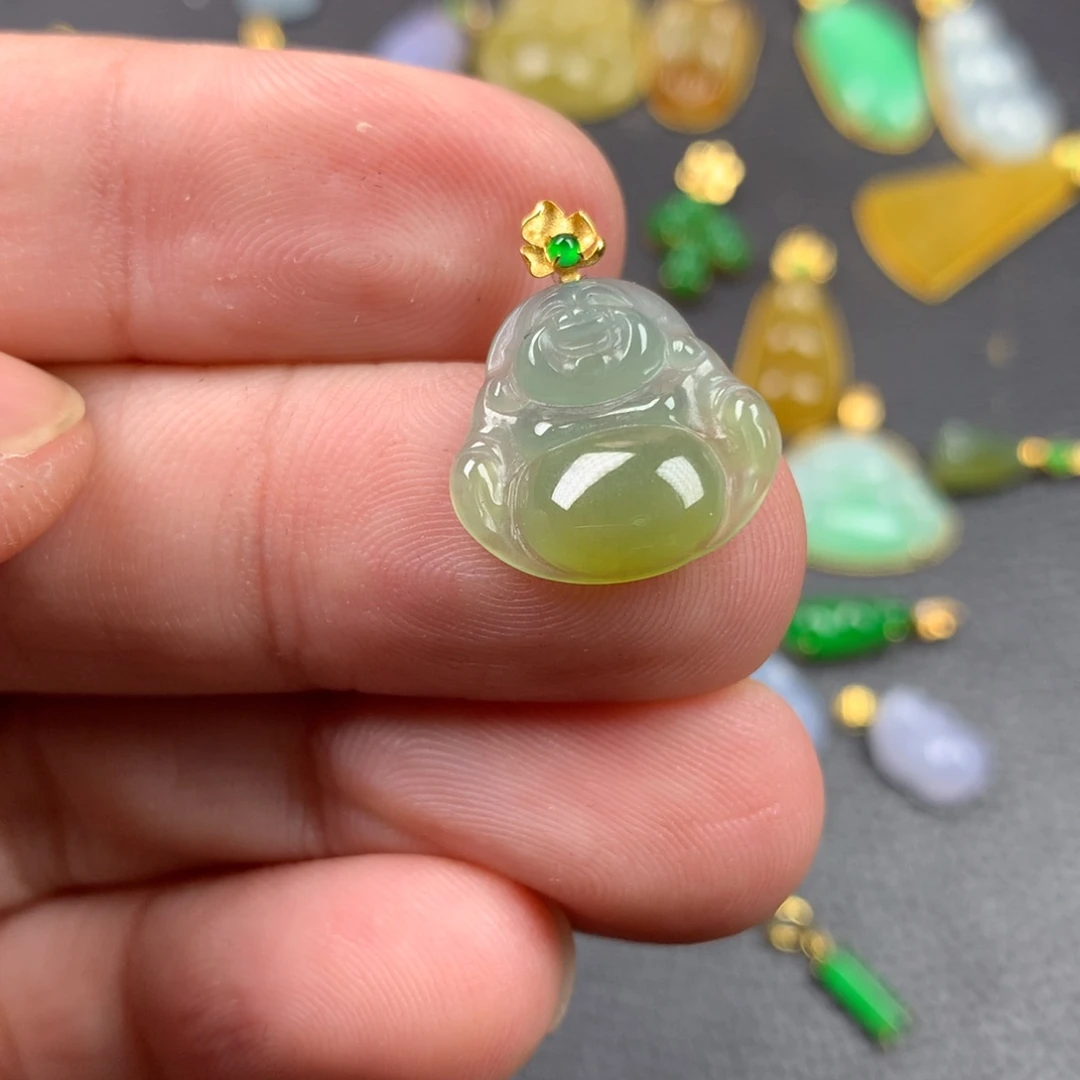 【闪购商品】颈饰18K金镶嵌翡翠翡翠