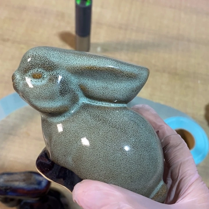 瓷片七厂窑变兔子