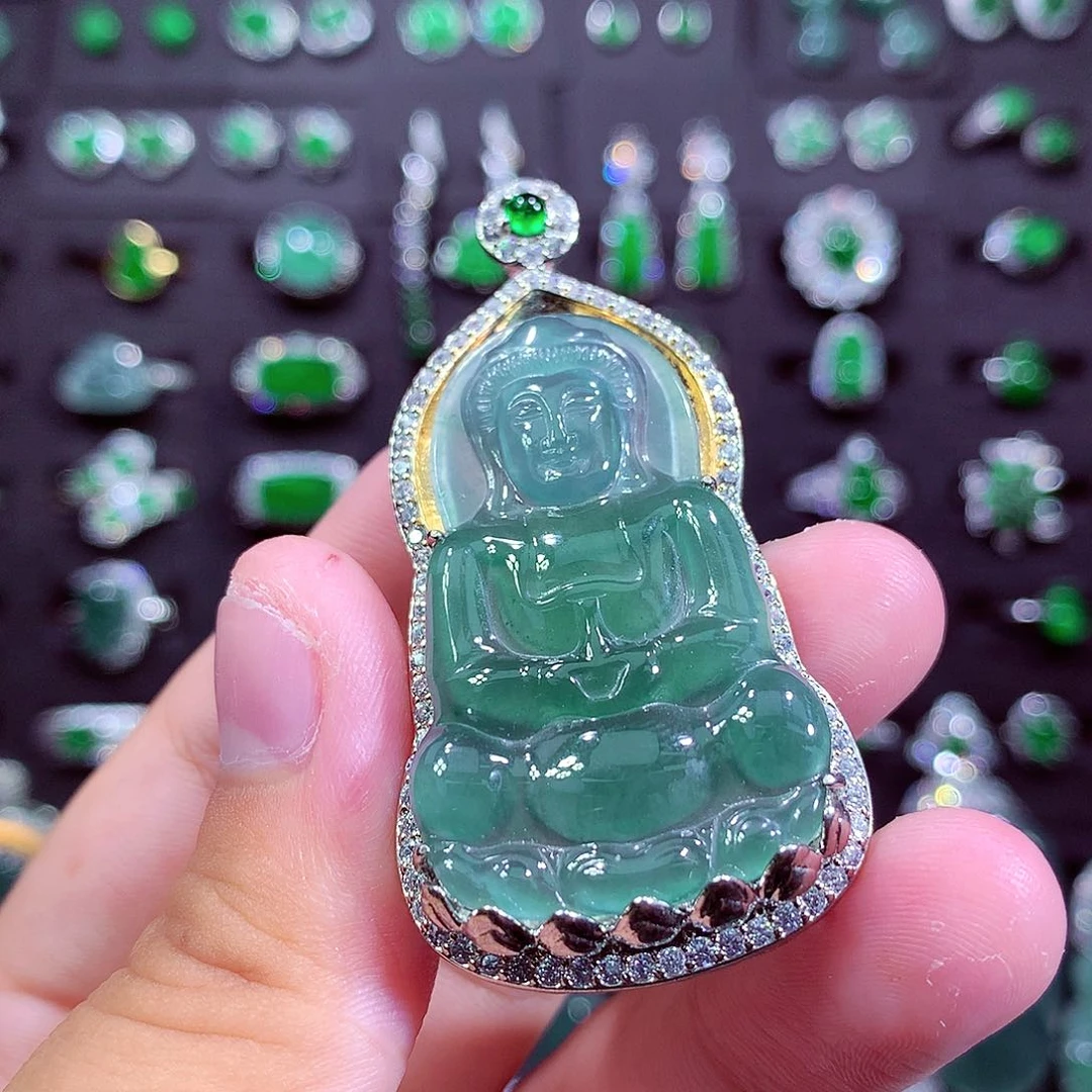 颈饰未镶嵌翡翠天然