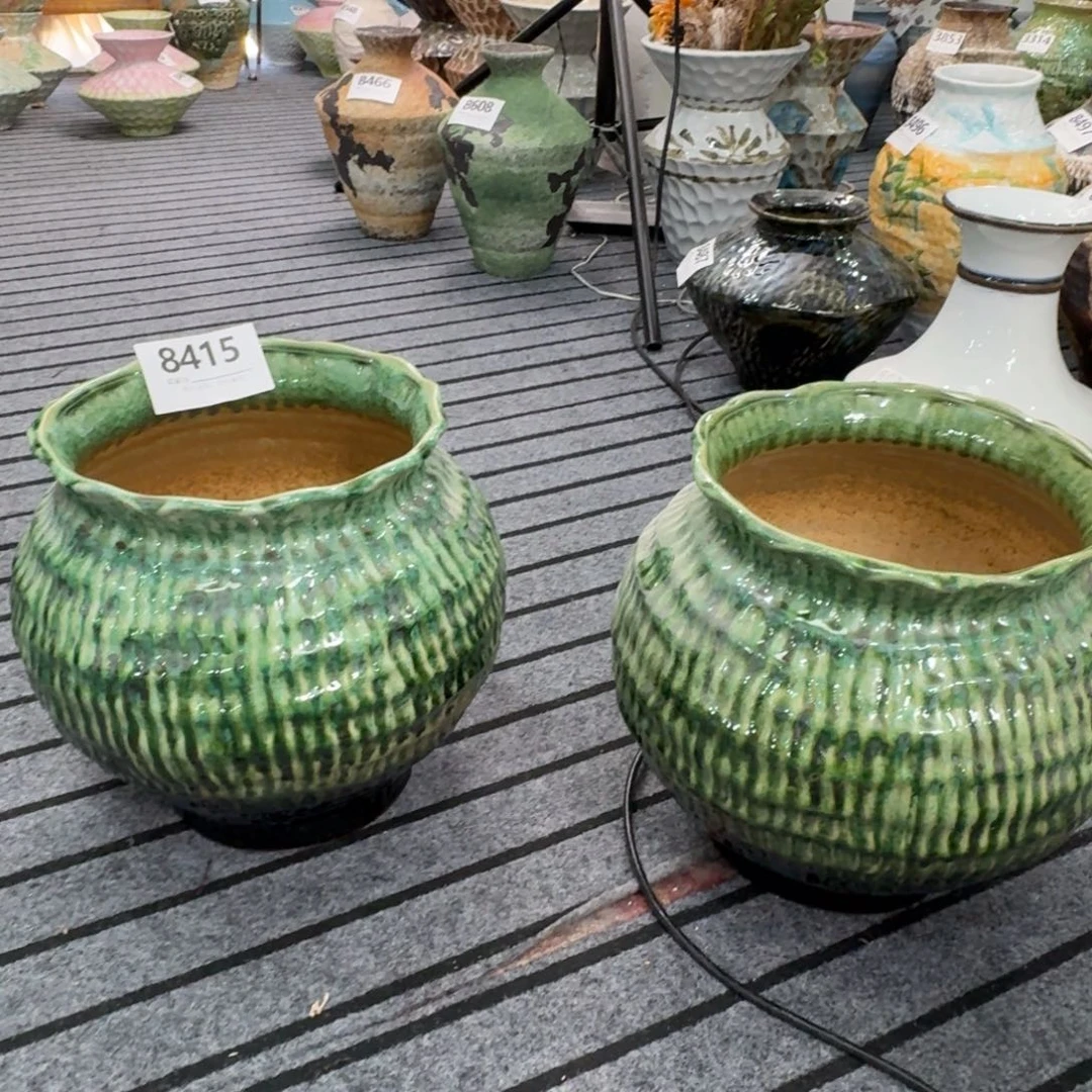大***儿摆件陶景德镇高温花瓶编码8415高28口20默认无孔