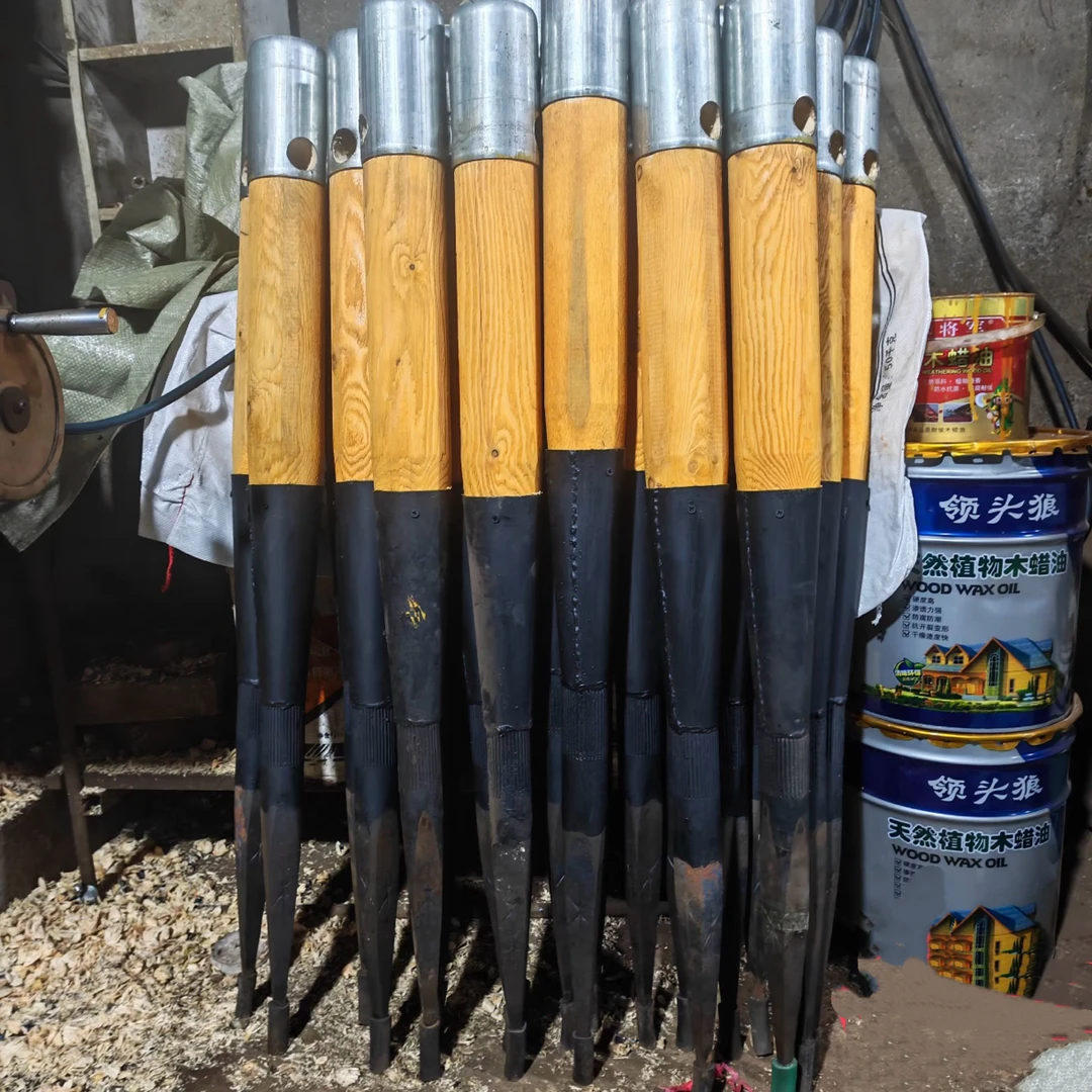 进口樟松木木把半轴磨尖淬火精品冰钏子（怕热怕干 别放屋子里裂）
