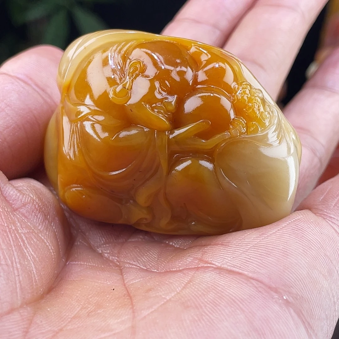 品***雨老挝石寿山石雕刻