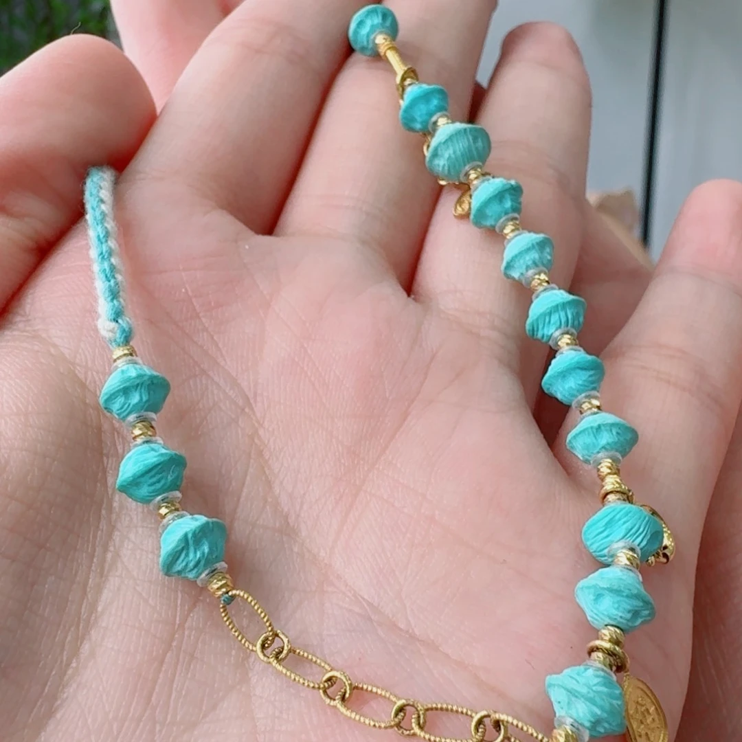 18K金镶嵌绿松石珠宝奇石