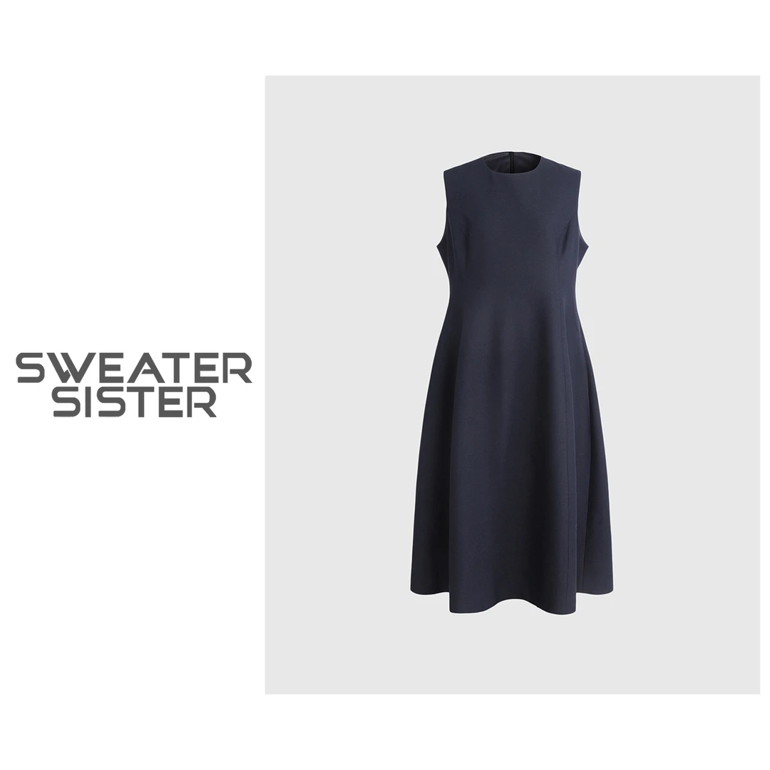 高级感复古休闲无袖收腰气质连衣裙女209-2025537