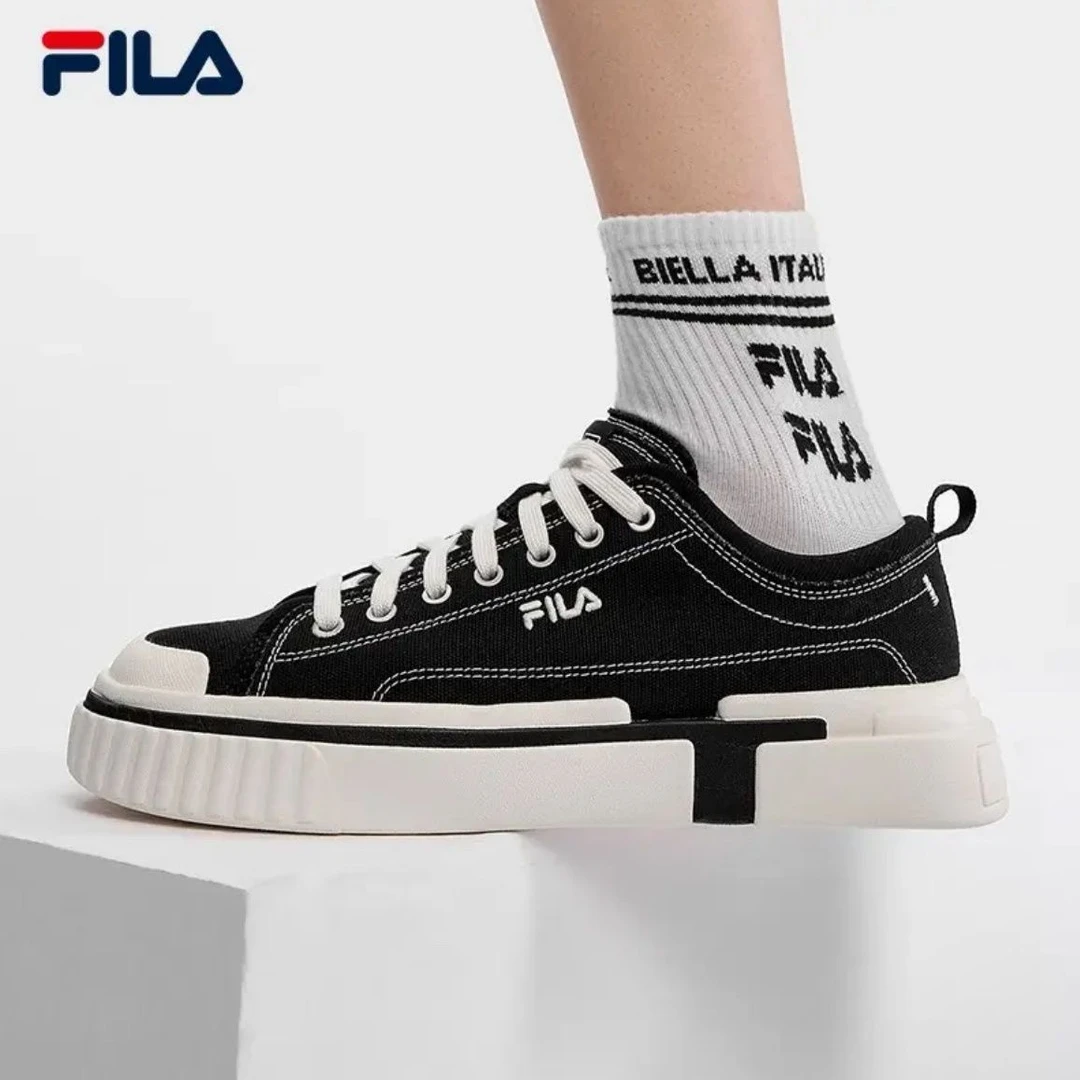 FILA斐乐男鞋夏款低帮透气【断层鞋】百搭不磨脚软底休闲帆布鞋
