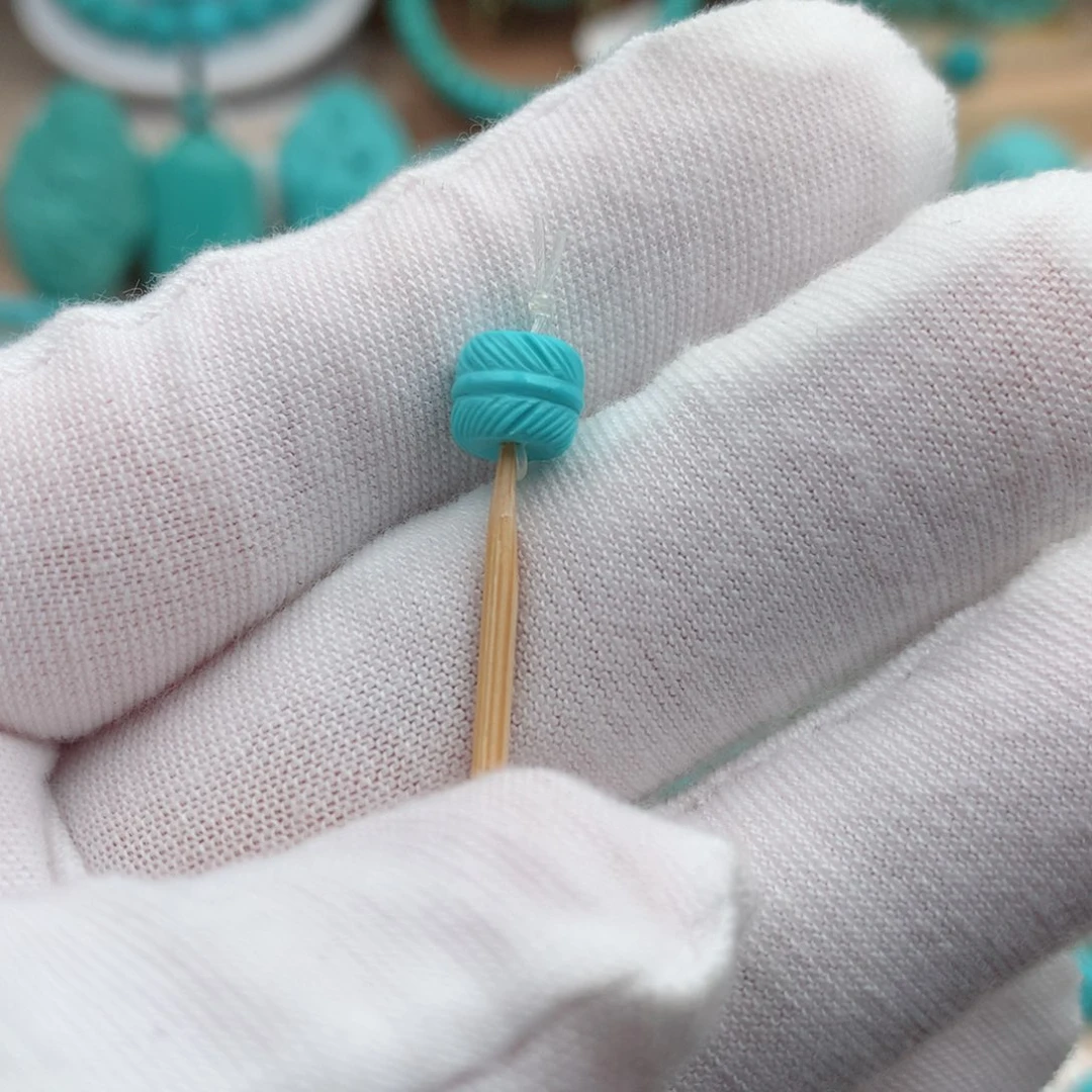 未镶嵌绿松石珠宝奇石6.7mm