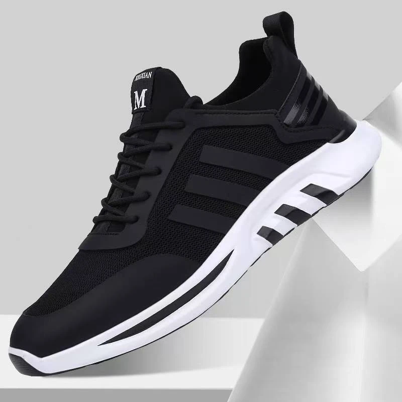 男鞋秋季2025新款透气网面运动鞋男士舒适百搭软底防滑休闲鞋子男