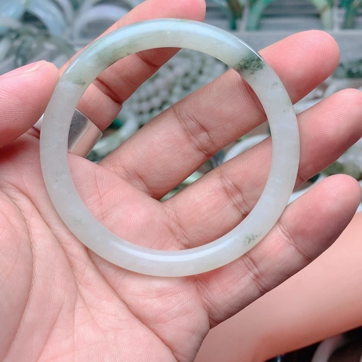 独山玉未镶嵌手镯58 7x7圆