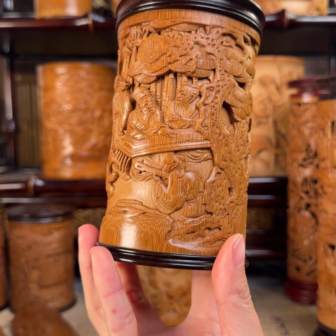 用***0竹手工竹雕竹林七贤