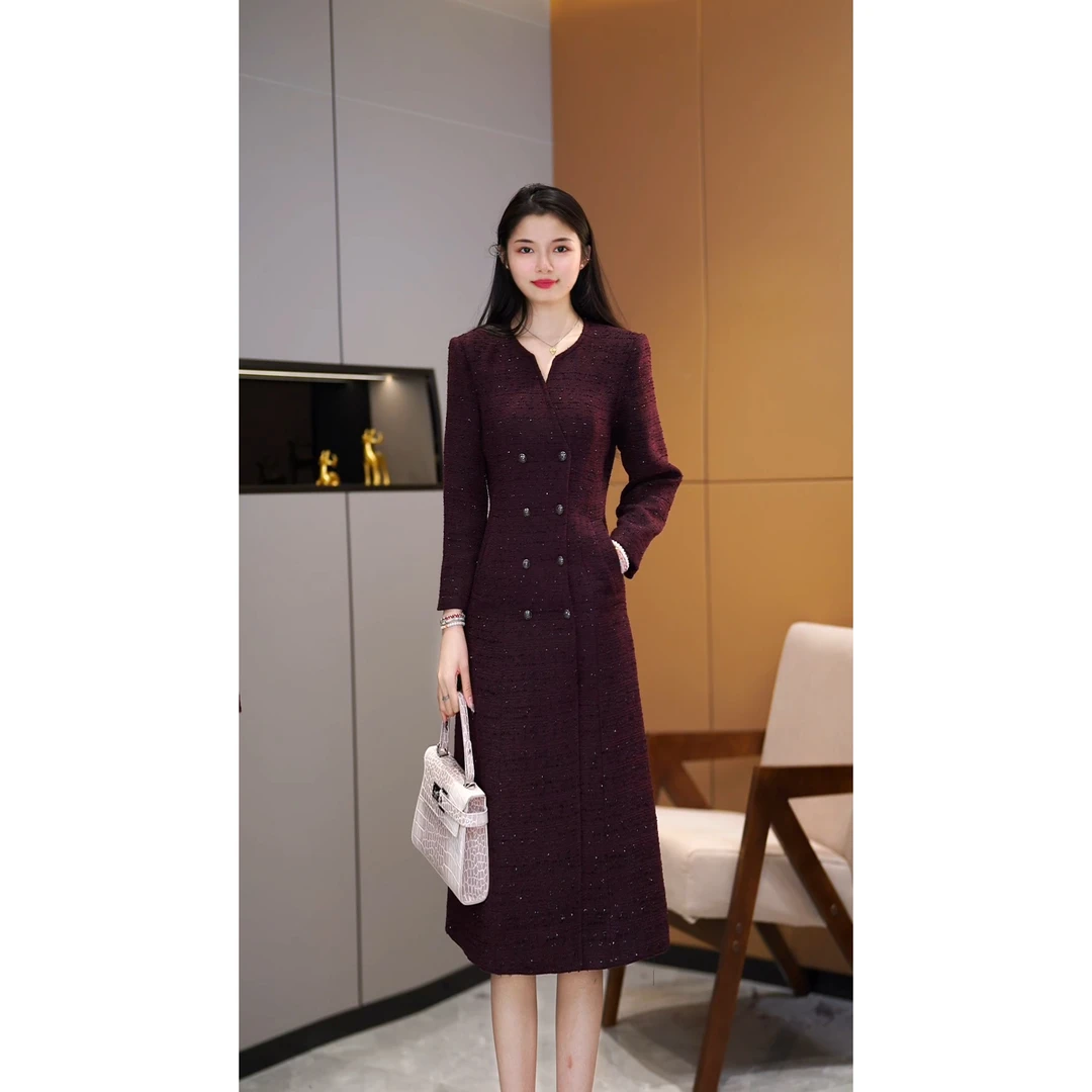 【咔尔丽丝】秋冬高端大码显瘦 65021 气质时尚百搭女装连衣裙